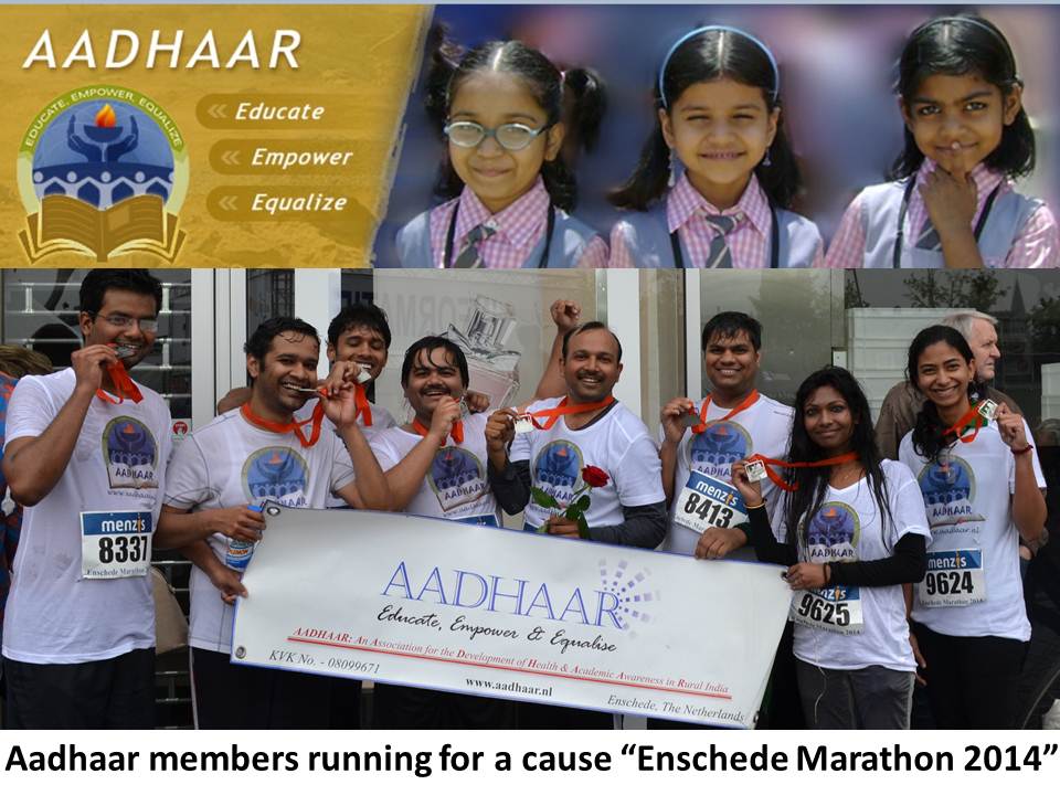 AADHAAR Members after finishing Enschede Marathon